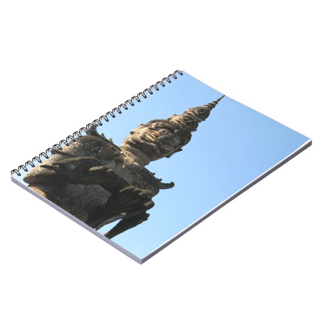 Lao Giant Guardian .. Buddha Park, Vientiane, Laos Notebook (Left Side)