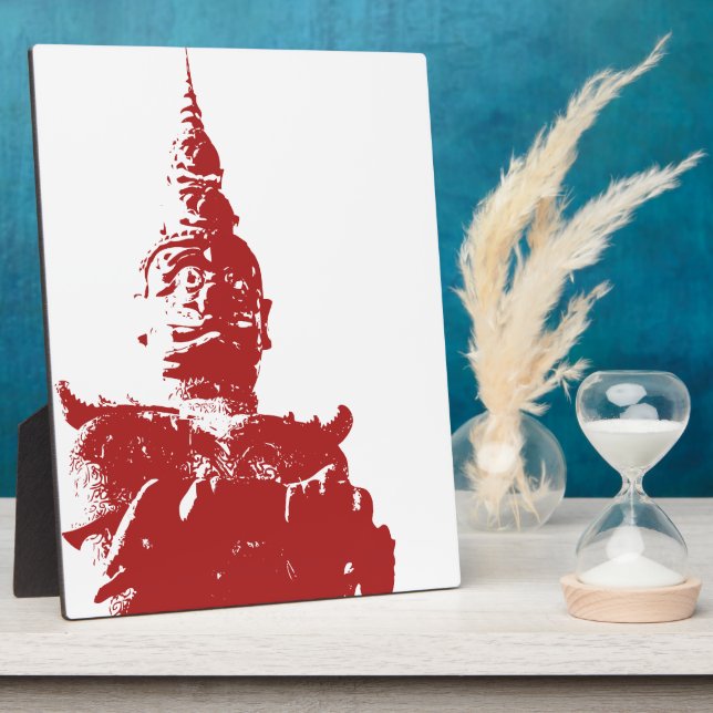 Lao Giant Guardian .. Buddha Park, Vientiane, Laos Plaque (Side)