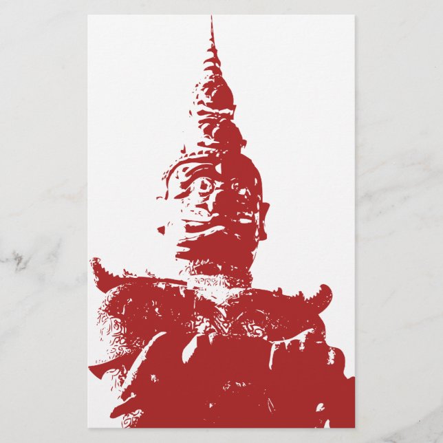 Lao Giant Guardian .. Buddha Park, Vientiane, Laos Stationery (Front)