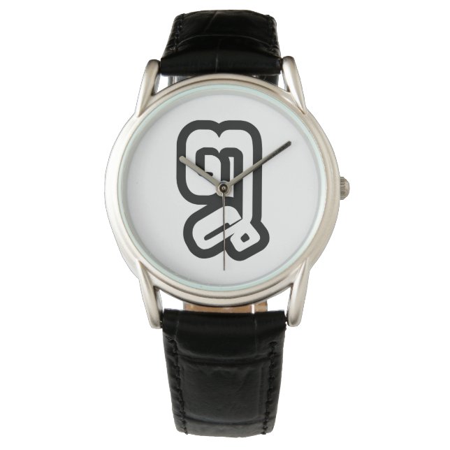 Lao / Laos Number Eight / 8 / ໘ (Bad/Paet) Laotian Watch (Front)