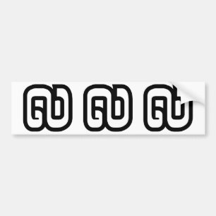 Lao / Laos Number Nine / 9 / ໙ (Kao/Gao) Laotian Bumper Sticker