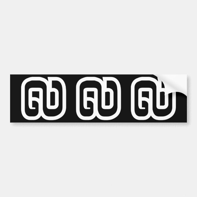 Lao / Laos Number Nine / 9 / ໙ (Kao/Gao) Laotian Bumper Sticker (Front)