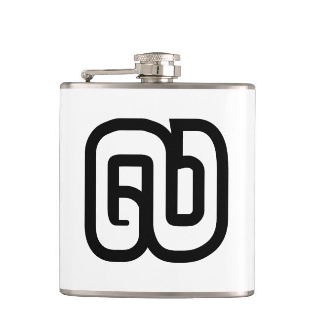 Lao / Laos Number Nine / 9 / ໙ (Kao/Gao) Laotian Hip Flask (Front)
