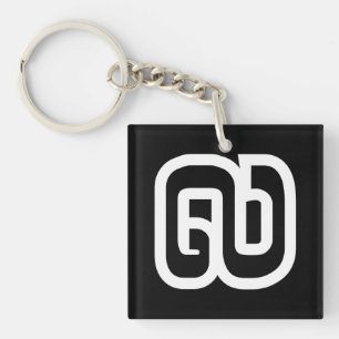 Lao / Laos Number Nine / 9 / ໙ (Kao/Gao) Laotian Key Ring