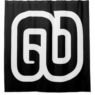 Lao / Laos Number Nine / 9 / ໙ (Kao/Gao) Laotian Shower Curtain