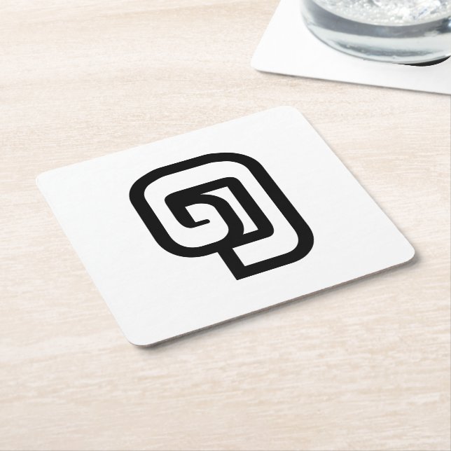 Lao / Laos Number One / 1 / ໑ (Nung/Nueng) Laotian Square Paper Coaster (Angled)