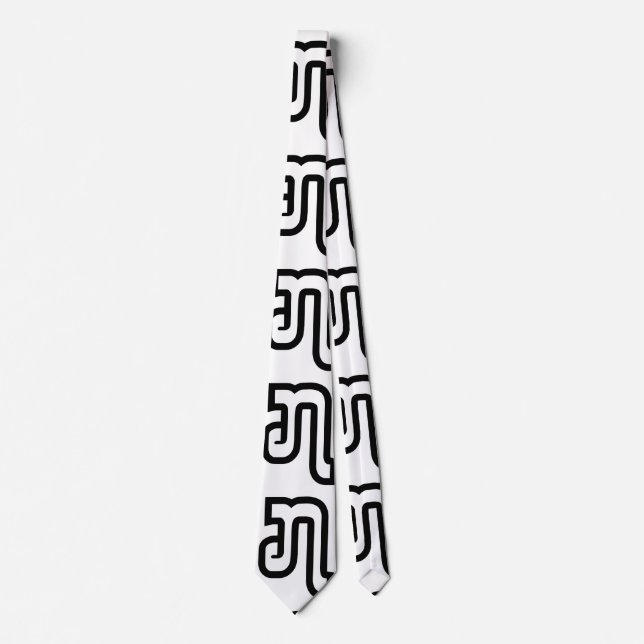 Lao / Laos Number Seven / 7 / ໗ (Jet/Chet) Laotian Tie (Front)