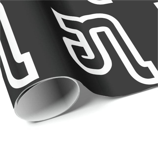 Lao / Laos Number Seven / 7 / ໗ (Jet/Chet) Laotian Wrapping Paper (Roll Corner)