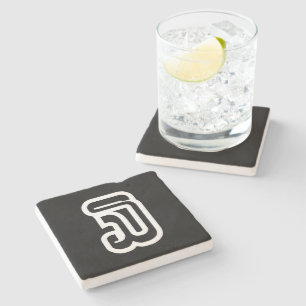 Lao / Laos Number Three / 3 / ໓ (Sam) Laotian Stone Coaster