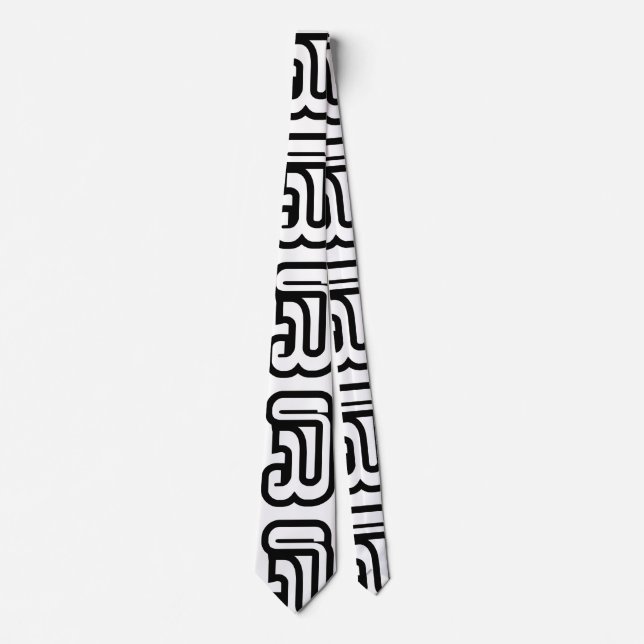 Lao / Laos Number Three / 3 / ໓ (Sam) Laotian Tie (Front)