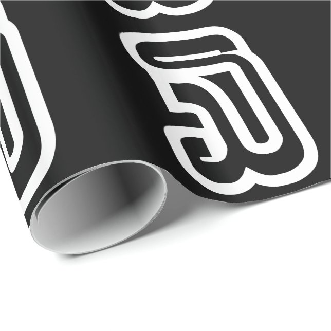 Lao / Laos Number Three / 3 / ໓ (Sam) Laotian Wrapping Paper (Roll Corner)