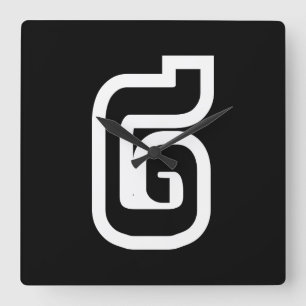 Lao / Laos Number Two / 2 / ໒ (Song) Laotian Square Wall Clock