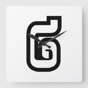 Lao / Laos Number Two / 2 / ໒ (Song) Laotian Square Wall Clock