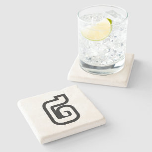 Lao / Laos Number Two / 2 / ໒ (Song) Laotian Stone Coaster