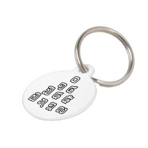 Lao / Laos Numbers Pyramid Laotian Language Script Pet Tag