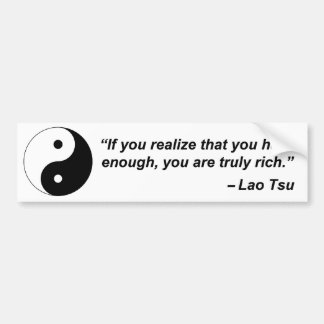 Lao Tsu Quote Bumper Sticker