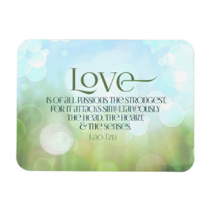 Lao Tzu Inspirational Quote "Love" Flexible Magnet