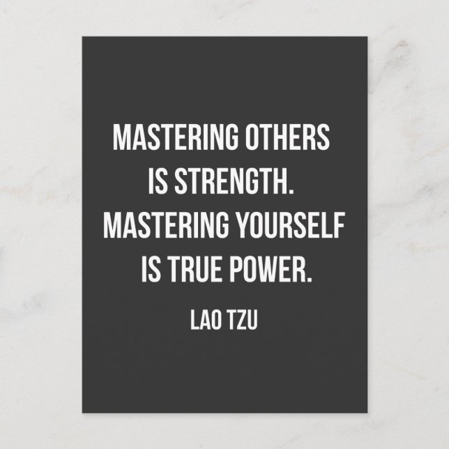 Lao Tzu inspirational quote  Postcard (Front)