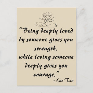 Lao Tzu Love Quote Postcard