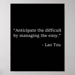 Lao Tzu Management Chinese Eastern Philosophy Wisd Poster