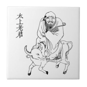 Lao Tzu Ming dynasty chinese painting Tile