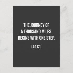 Lao Tzu motivational quote. Postcard