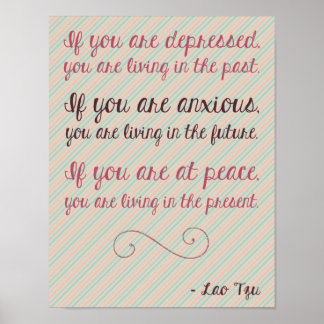 Lao Tzu Motivational Quote Poster 8.5 x 11