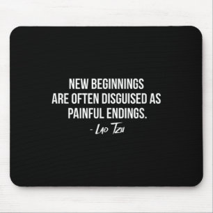 Lao Tzu New Beginnings Quote Mouse Mat