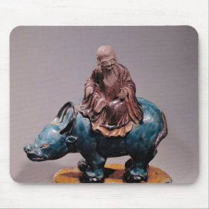 Lao-Tzu  on his Buffalo, Qing dynasty Mouse Mat