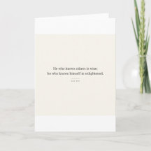 Lao Tzu Quote Card: Wisdom of Self-Knowledge