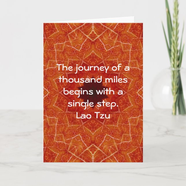 Lao Tzu Wisdom Motivational Quotation Saying Card (Front)