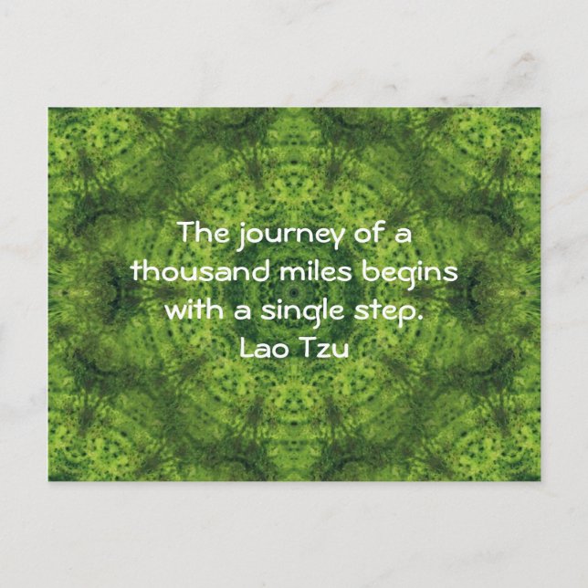 Lao Tzu Wisdom Motivational Quotation Saying Postcard (Front)