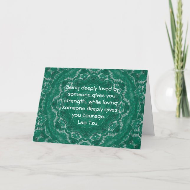 Lao Tzu Wisdom Quotation Saying Card (Front)