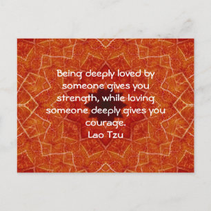 Lao Tzu Wisdom Quotation Saying Postcard
