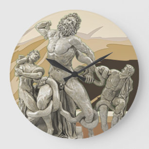 Laocoon and His Sons Ancient Sculpture Large Clock