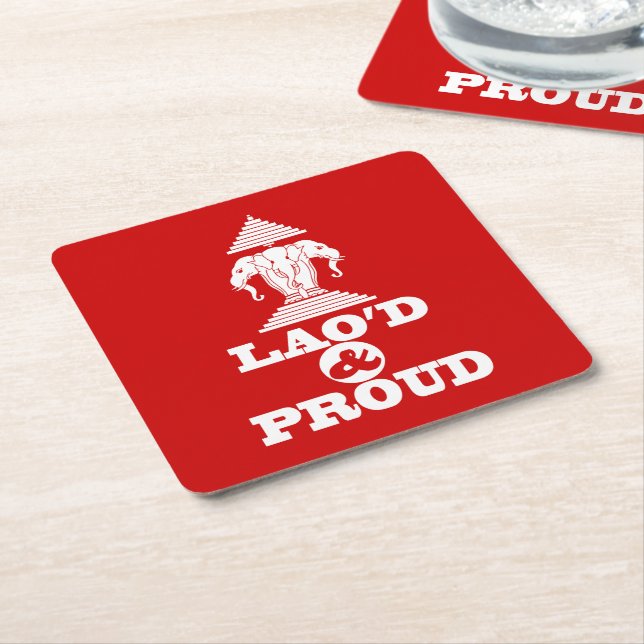 LAO'D & PROUD SQUARE PAPER COASTER (Angled)