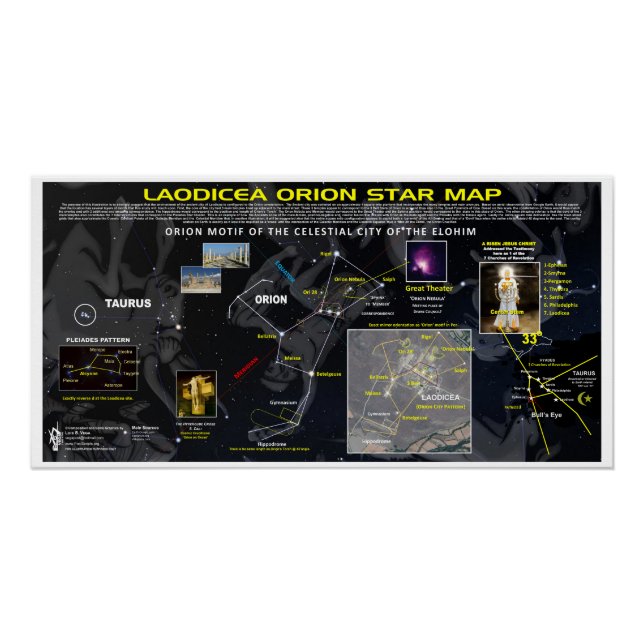 Laodicea Orion Star Map Poster (Front)