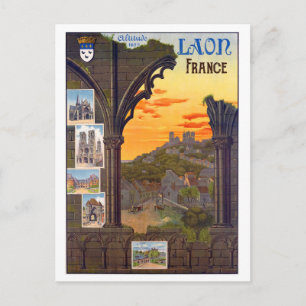 Laon City Attractions, France Postcard