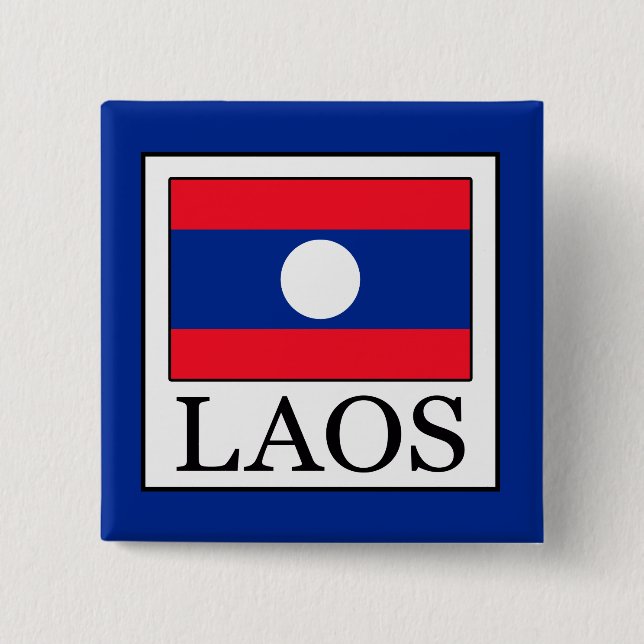 Laos 15 Cm Square Badge (Front)
