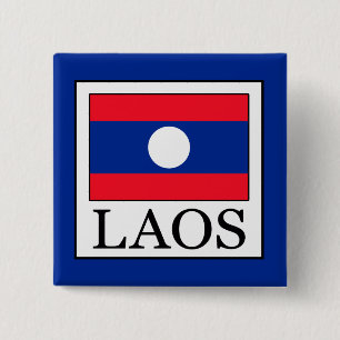 Laos 15 Cm Square Badge