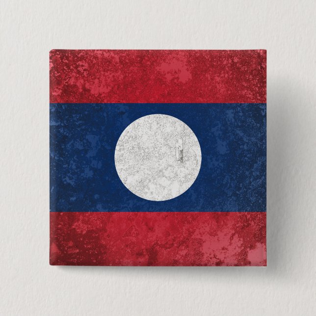 Laos 15 Cm Square Badge (Front)