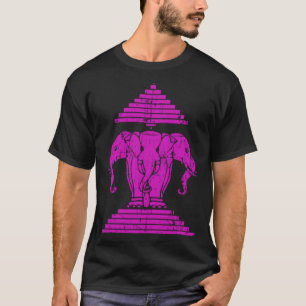 Laos 3 Headed Elephant Erawan Laotian Sabaidee T-Shirt