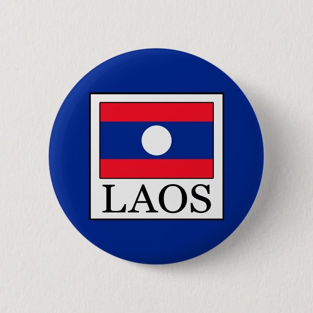 Laos 6 Cm Round Badge (Front)