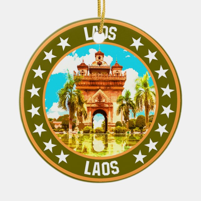 Laos                                               ceramic tree decoration (Front)