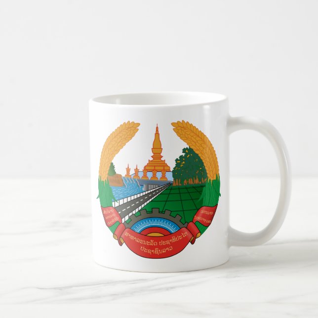 laos emblem coffee mug (Right)