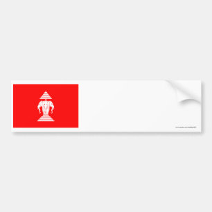 Laos Flag (1952-1975) Bumper Sticker