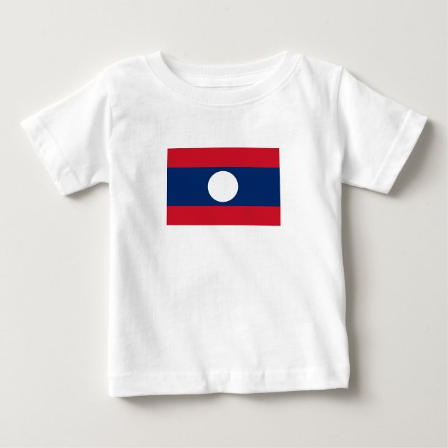 Laos Flag Baby T-Shirt (Front)