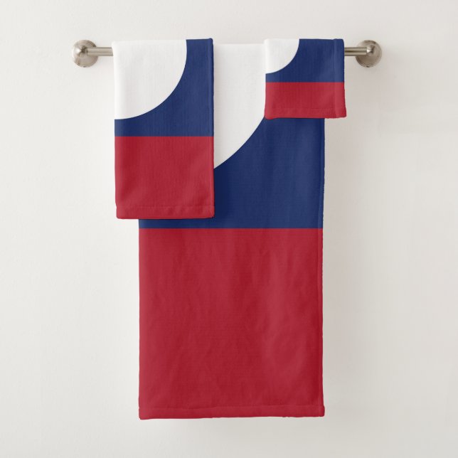 Laos flag bath towel set (Insitu)