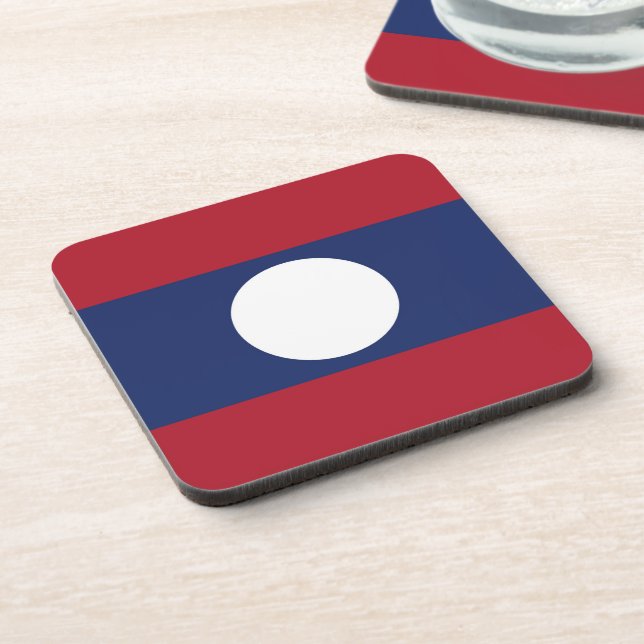 Laos flag coaster (Left Side)
