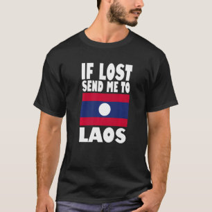 Laos Flag Design If lost send me to Laos Premium T-Shirt